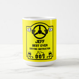 Caneca De Café Presente Engraçado para Instrutor de Condução