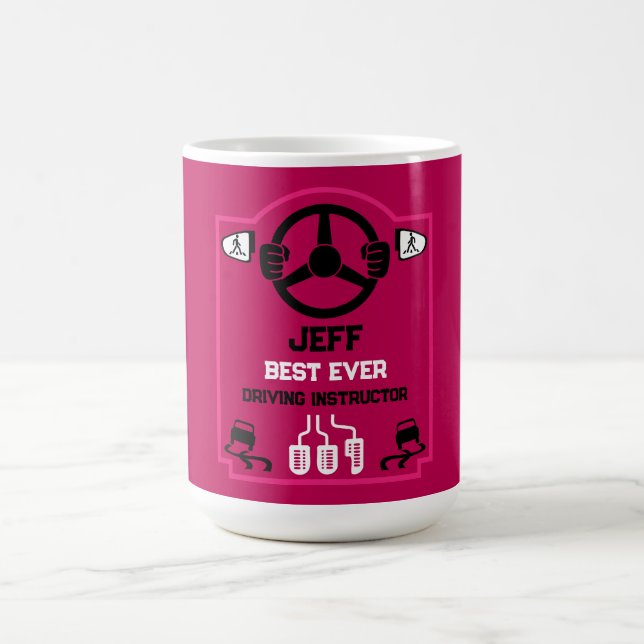 Caneca De Café Presente Engraçado para Instrutor de Condução (Centro)