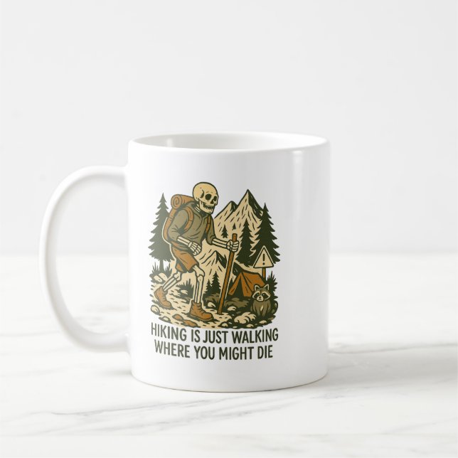 Caneca De Café Presente engraçado para o Dia dos Pais, Caminhada  (Esquerda)