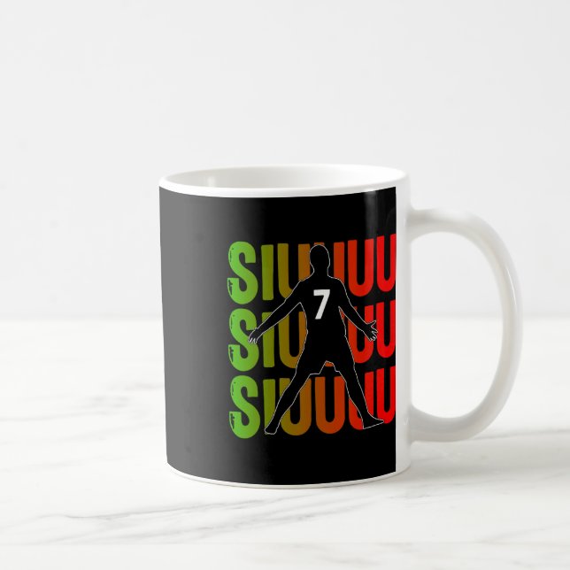 Caneca De Café Presente engraçado Siuuuu para amantes de futebol  (Direita)
