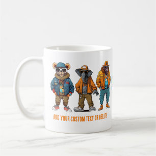 Caneca De Café Presente Engraçados Animais Moda Café