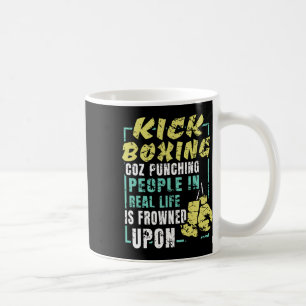Caneca De Café Presente Esportivo de Kickboxing Sarcástico para Q