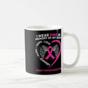 Caneca De Café Presente Eu Visto Rosa Em Memória Do Cancer Da Min