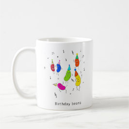 Caneca De Café Presente feijões de aniversário, aniversário fofo