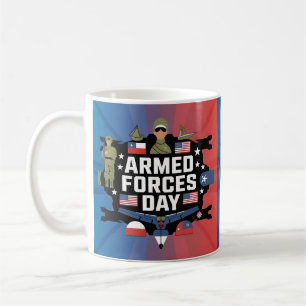 Caneca De Café Presente feliz no Dia das Forças Armadas