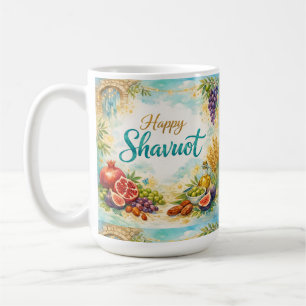 Caneca De Café Presente Feliz Shavuot, Festa das Semanas, Feriado
