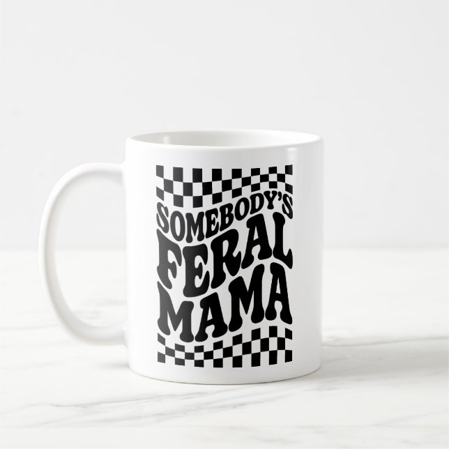 Caneca De Café Presente Feral da Família Engraçado de Alguém (Esquerda)