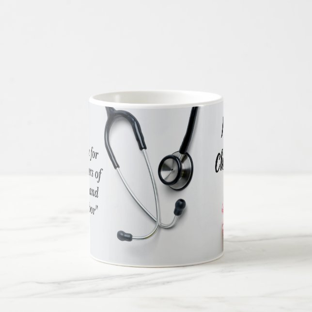 Caneca De Café Presente Floral de Enfermeira Daisy Rosa (Centro)