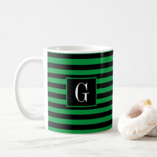 Caneca De Café Presente inicial do Dia de os pais em faixa verde