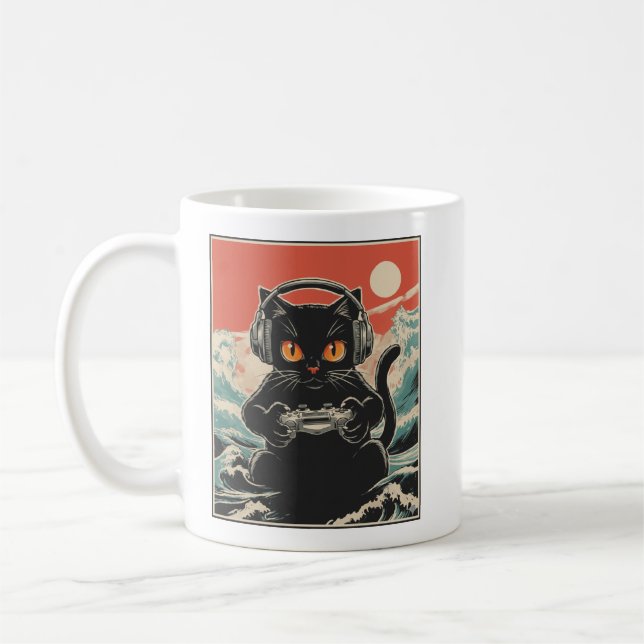 Caneca De Café Presente Japonês de Jogos de Gato Kawaii de Anime  (Esquerda)