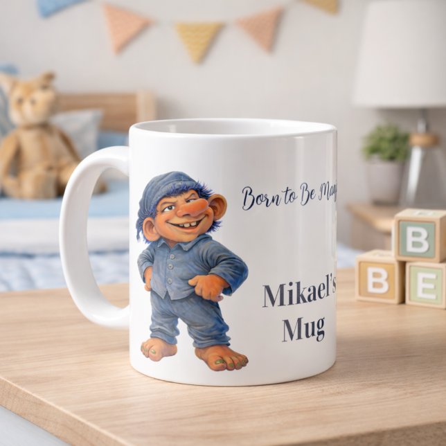 Caneca De Café Presente Mágico do Troll da Floresta Caprichosa (Criador carregado)