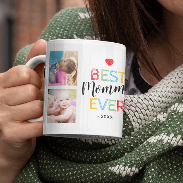 Caneca De Café Presente Melhor Mãe do Mundo Foto (Criador carregado)