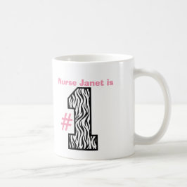 Caneca De Café Presente modelado grande do número da ENFERMEIRA