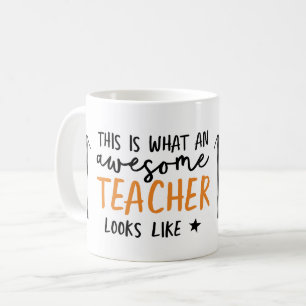 Caneca De Café Presente moderno da laranja da tipografia do