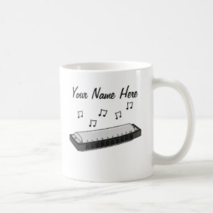 Caneca De Café Presente Musical Harmonica Personalizado De Jogado