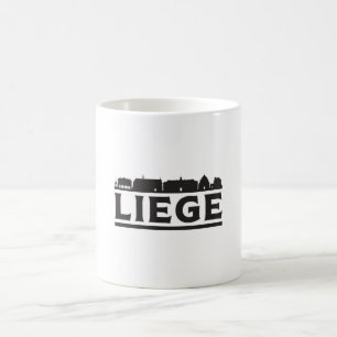 Caneca De Café Presente na cidade de Liegre, Bélgica, Skyline Ci