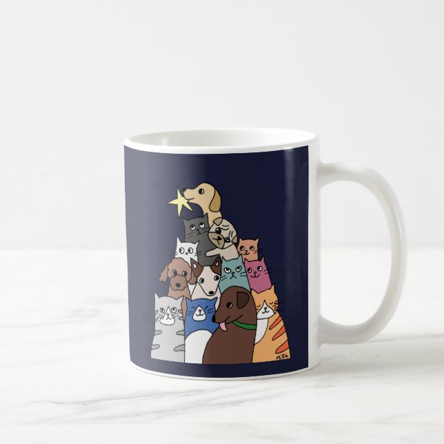 Caneca De Café Presente Natal Holliday para o Amo de Pet de Cães  (Direita)