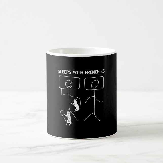 Caneca De Café Presente no cão | Dorme Com Francês (Centro)