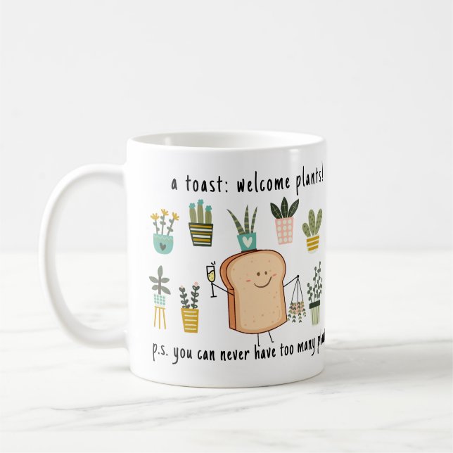 Caneca De Café Presente no Fábrica Engraçado | Bobos De Plantas V (Esquerda)