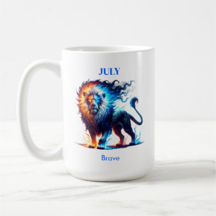 Caneca De Café Presente no Leão de Jovem do Mês de Nascimento