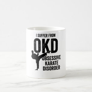 Caneca De Café Presente obsessivo das artes marciais do preto da