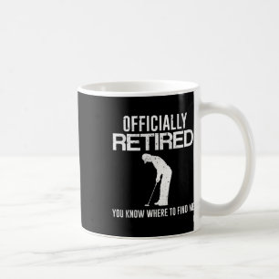 Caneca De Café Presente Oficialmente Aposentado Pai de Golfe Apos