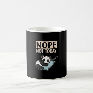 Caneca De Café Presente Panda Engraçado Não Hoje Não Panda
