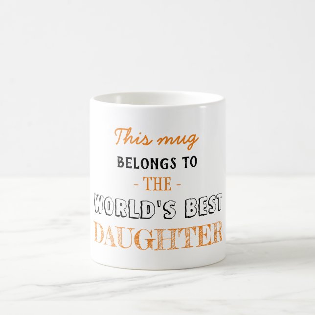 Caneca De Café Presente para a melhor filha presente de Natal lar (Centro)