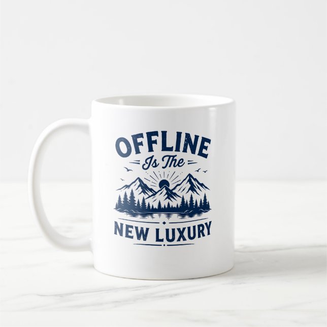 Caneca De Café Presente para Amante da Natureza Offline para Leit (Esquerda)