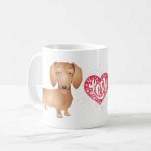 Caneca De Café Presente para Amante de Cachorro Dachshund Fofo Ca