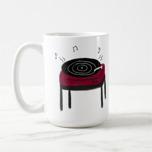 Caneca De Café Presente para Amante de Música Tocador de Vinil Re