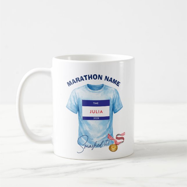 Caneca De Café Presente para Corredor de Maratona Concluinte (Esquerda)