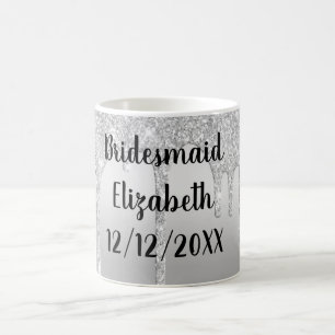 Caneca De Café Presente para Dama de Honra com Efeito de Brilho P
