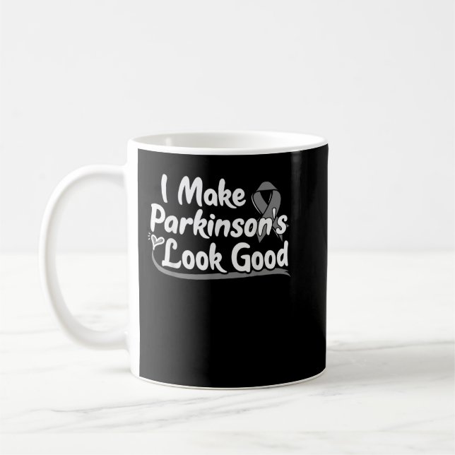 Caneca De Café Presente para Doentes com Doença de Parkinson Cinz (Esquerda)