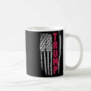 Caneca De Café Presente para eleitor apoiador de Trump Bandeira a