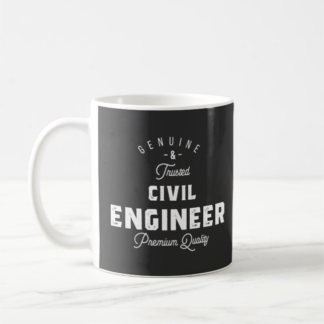Caneca De Café Presente para Engenheiro Civil (Esquerda)
