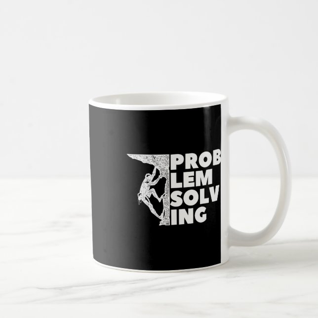 Caneca De Café Presente para Escalador Solucionador de Problemas, (Direita)