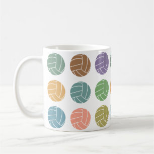Caneca De Café Presente para Fã de Jogador Atlético de Volei Retr