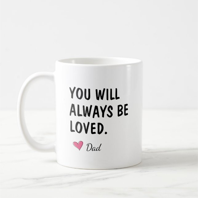 Caneca De Café Presente para Filha Você Sempre Será Amada (Esquerda)