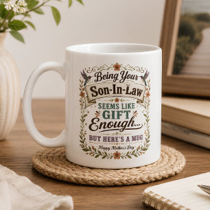 Caneca De Café Presente para Genro Suficiente Feliz Dia das Mães