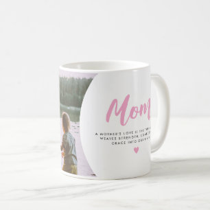 Caneca De Café Presente para Mãe Foto Personalizada Citação da Mã