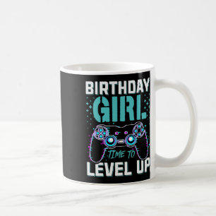 Caneca De Café Presente Para Menina Hora De Subir De Nível Jogo D