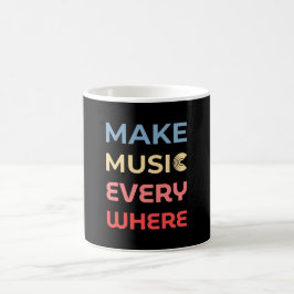 Caneca De Café Presente para música retrô - Fazer música em todos