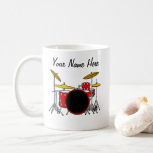 Caneca De Café Presente para músico de professor de tambor de can