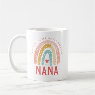 Caneca De Café Presente Para Nana  Todas as cores do arco-íris