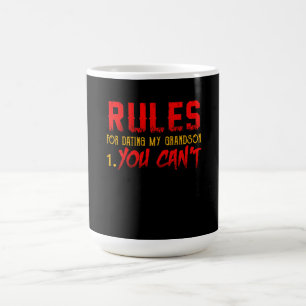 Caneca De Café Presente para neto Regra Para O Meu Namorando