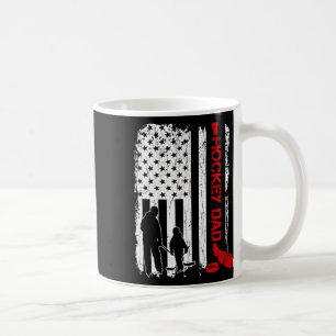 Caneca De Café Presente para Pai de Hockey Bandeira Americana de