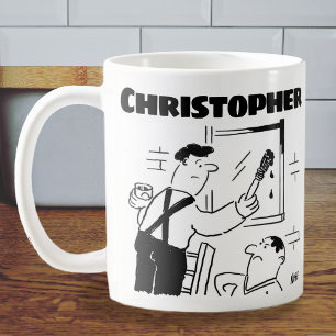 Caneca De Café Presente para pintor e decorador com nome