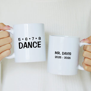 Caneca De Café Presente para Professor 5 6 7 8 Dança