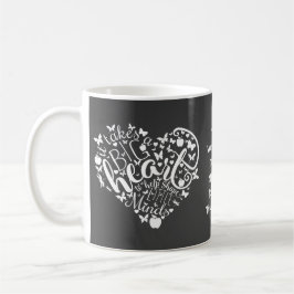 Caneca De Café Presente para professor de coração grande natal